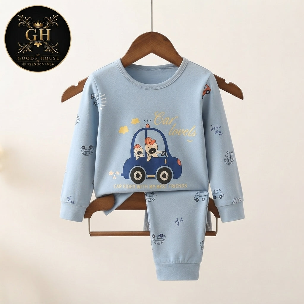 Blue Car Kids Four Season Fabric