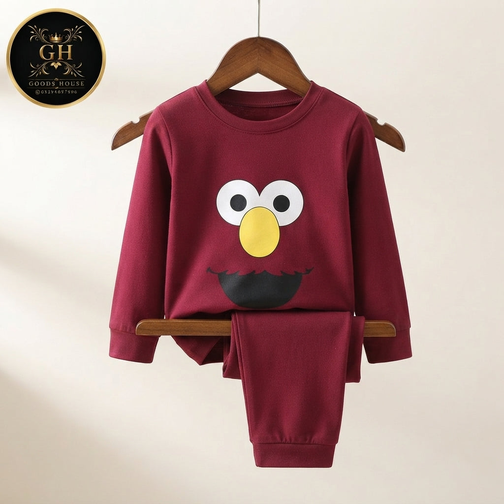 Maroon Birds Kids Four Season Fabric
