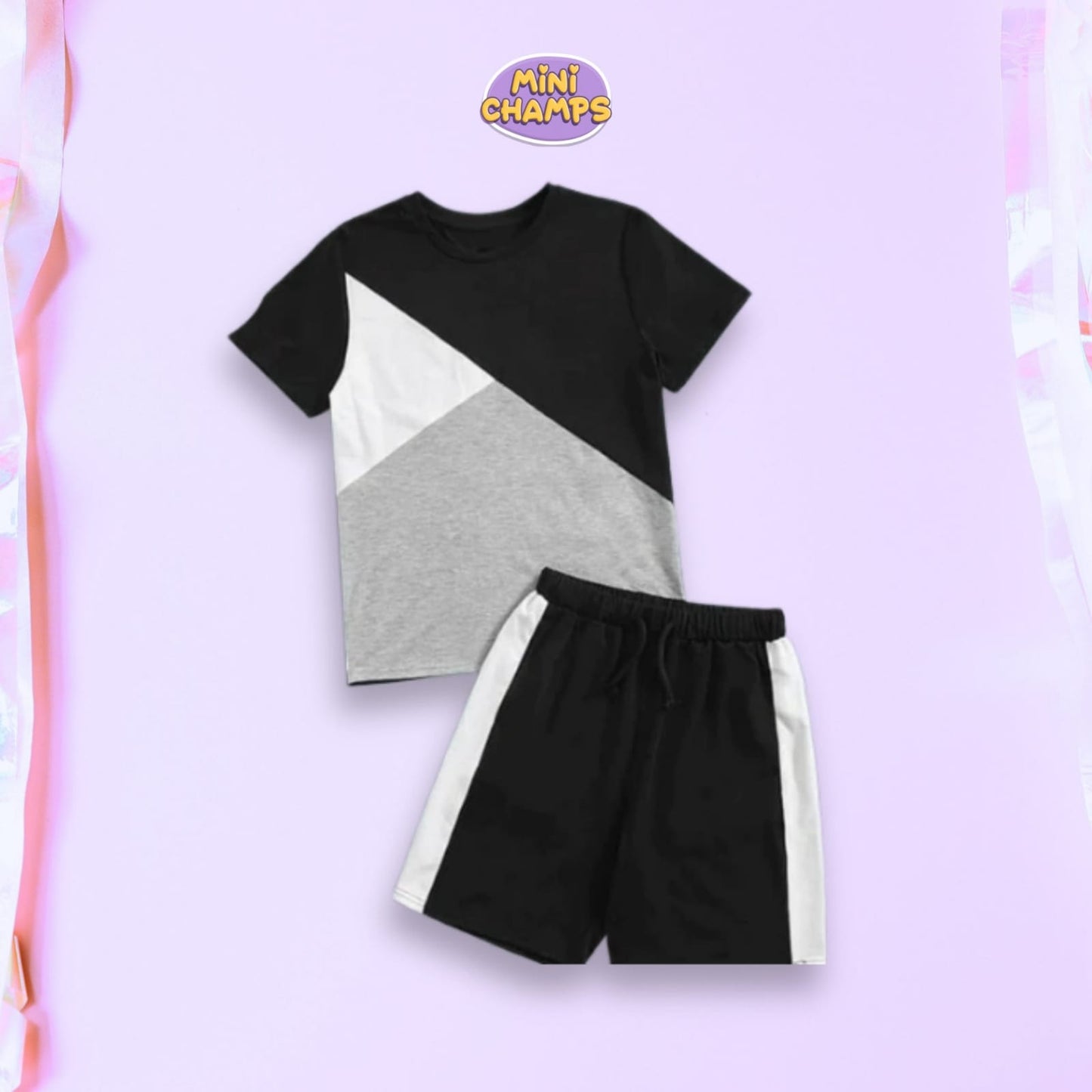 Black Panel Kids Suimmer Collection
