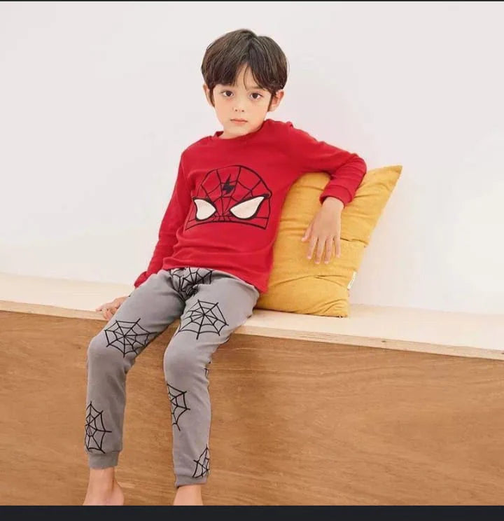 Grey Spider Man Kids Full Sleeve Suit