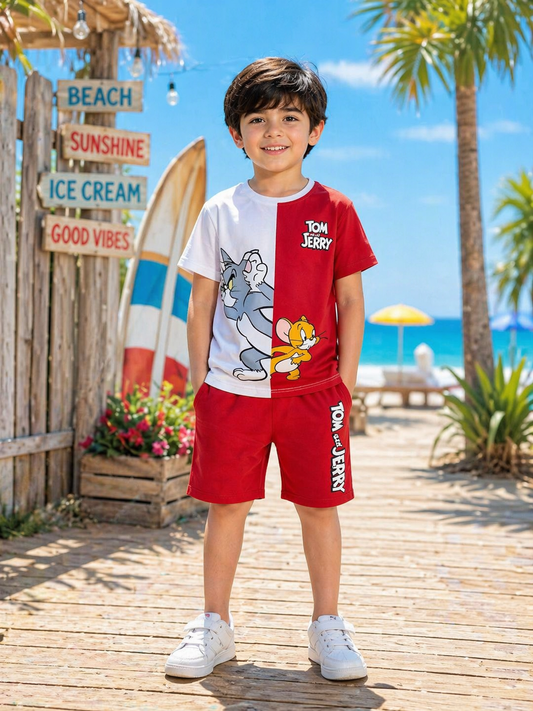 Red Tom & Jerry Kids Summer Collection
