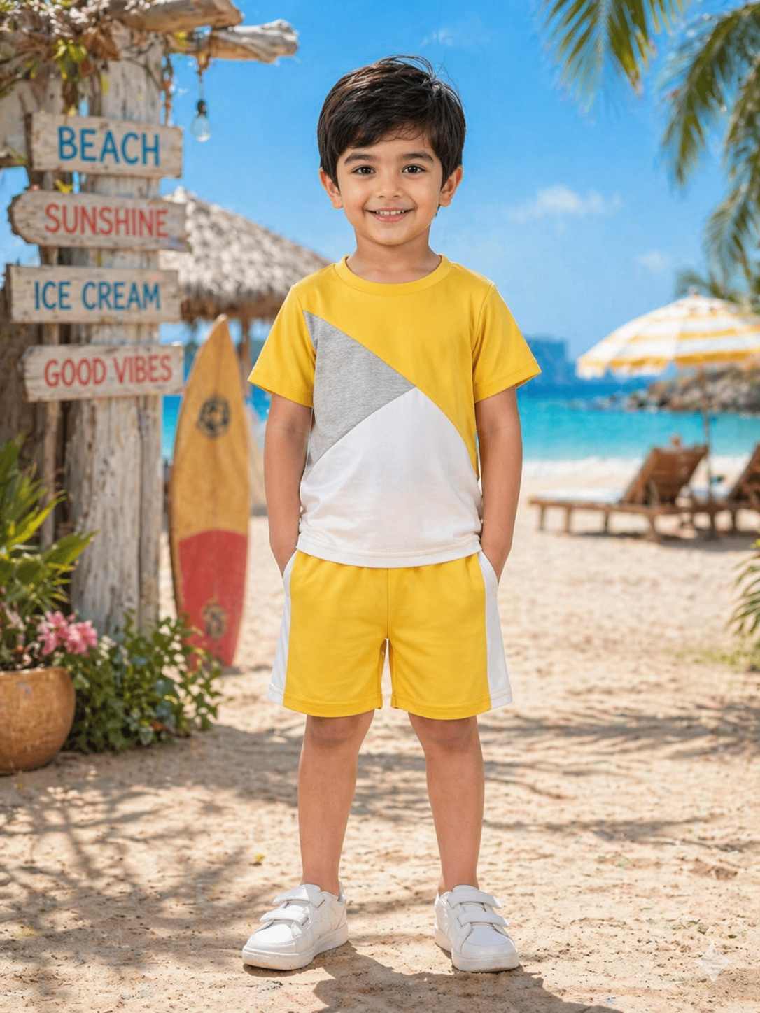 Yellow Panel Kids Summer Collection