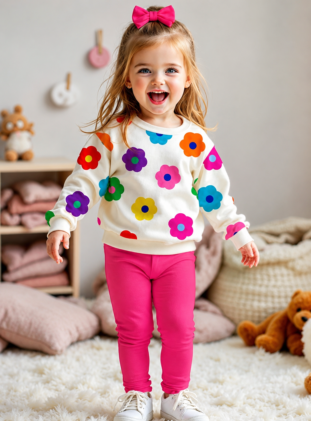 Multi-Flower Kids Winter Suit