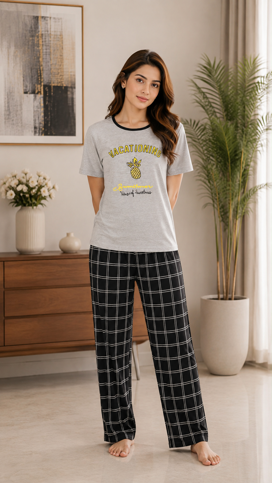 Avacado Design Night Suit