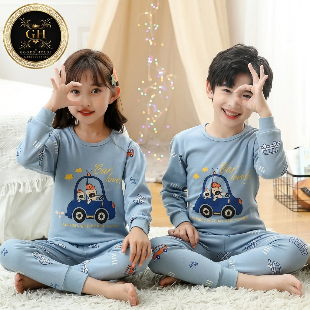 Blue Car Kids Four Season Fabric