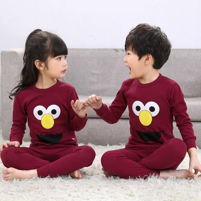 Maroon Birds Kids Summer Collection