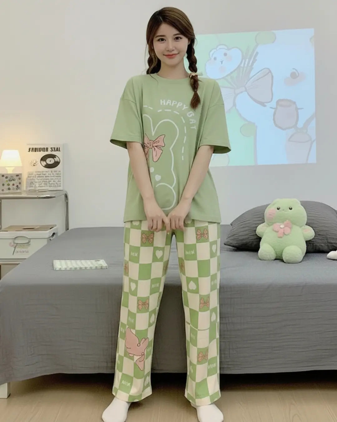 Olive Green Nightwear Set