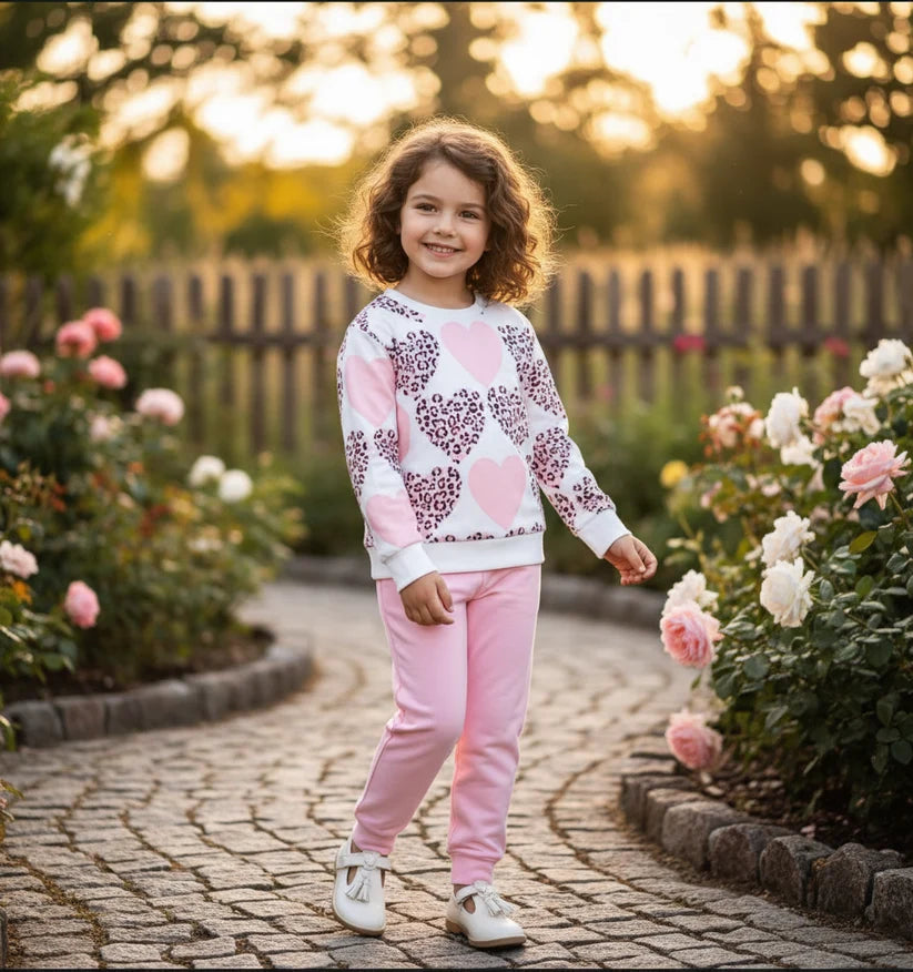 Pink Heart Kids Winter Suit 💗❄️